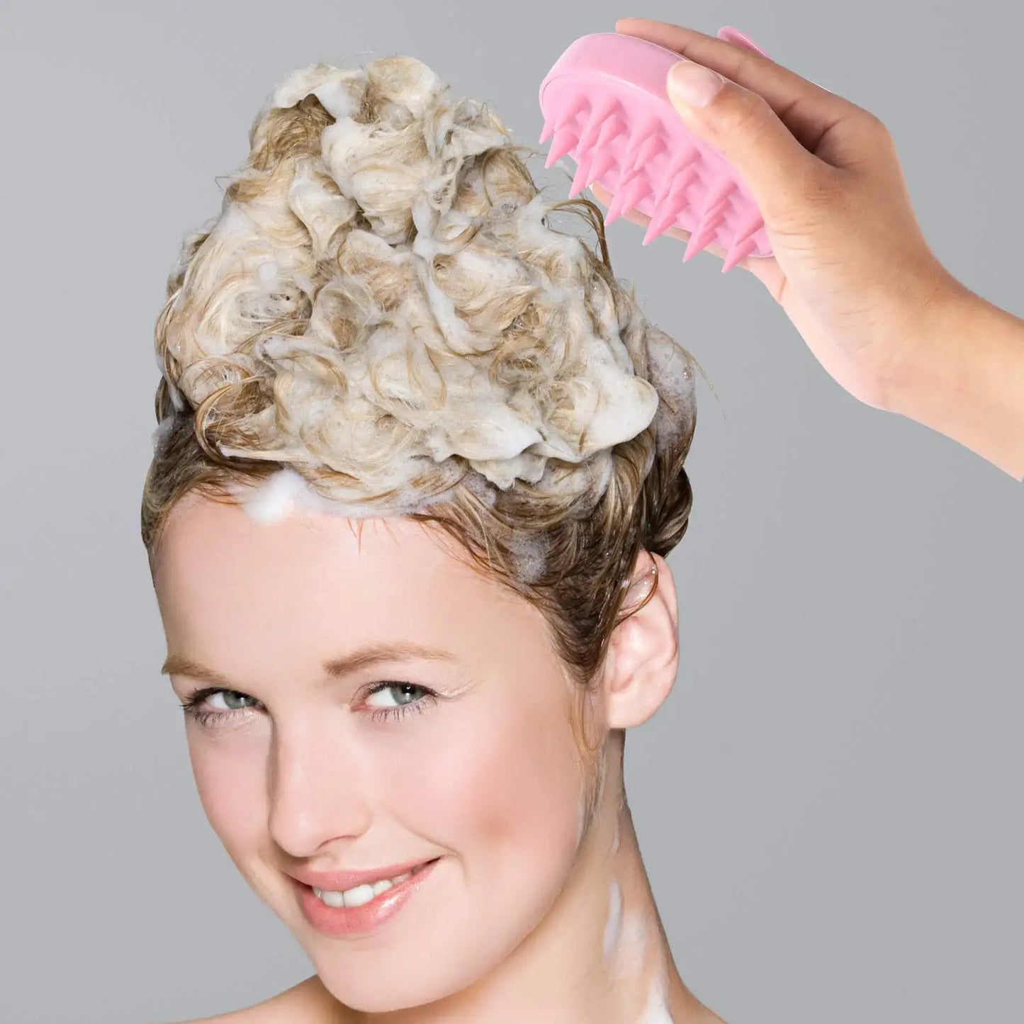 Silicone Massager Scalp Brush Shampoo Massage Comb Shower Head Hair Washing Kit