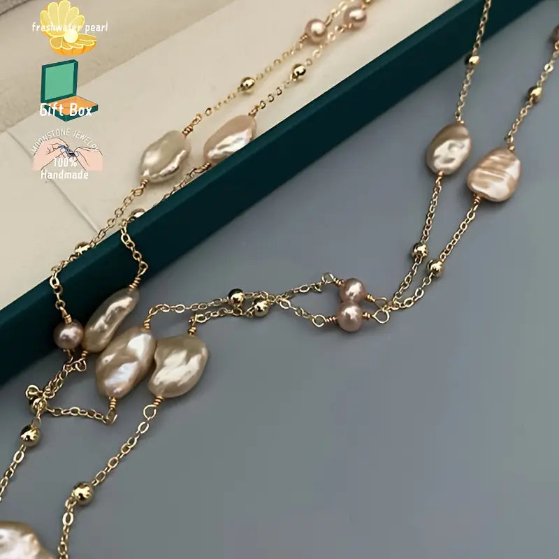 Elegant Freshwater Freshwater Pearls Long Necklace