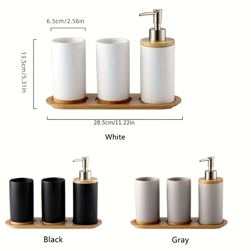 4pcs white ceramic bathroom accessories
