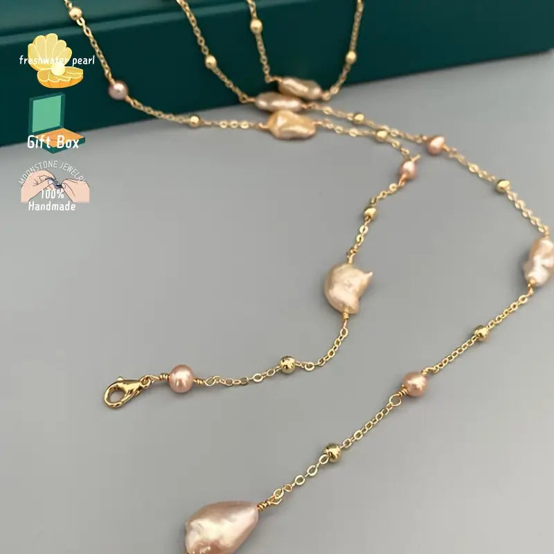 Elegant Freshwater Freshwater Pearls Long Necklace