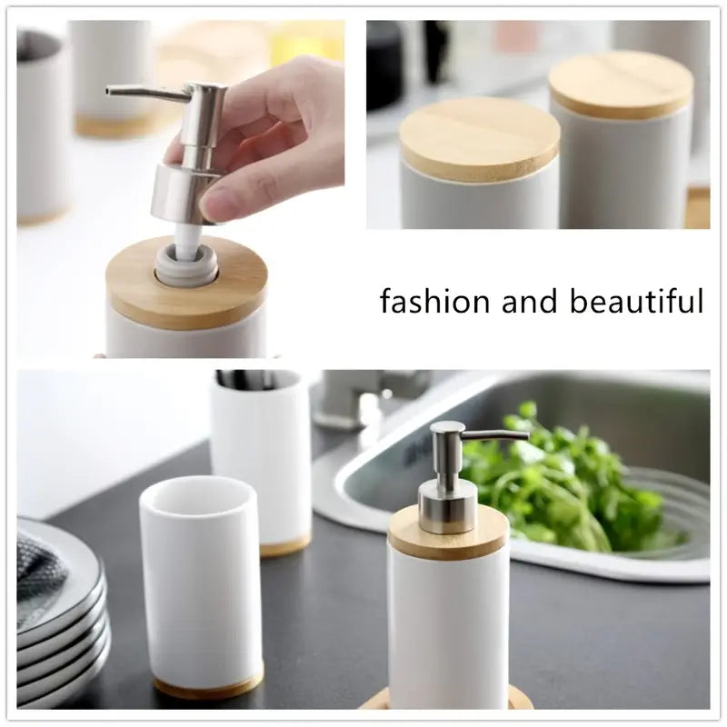 4pcs white ceramic bathroom accessories