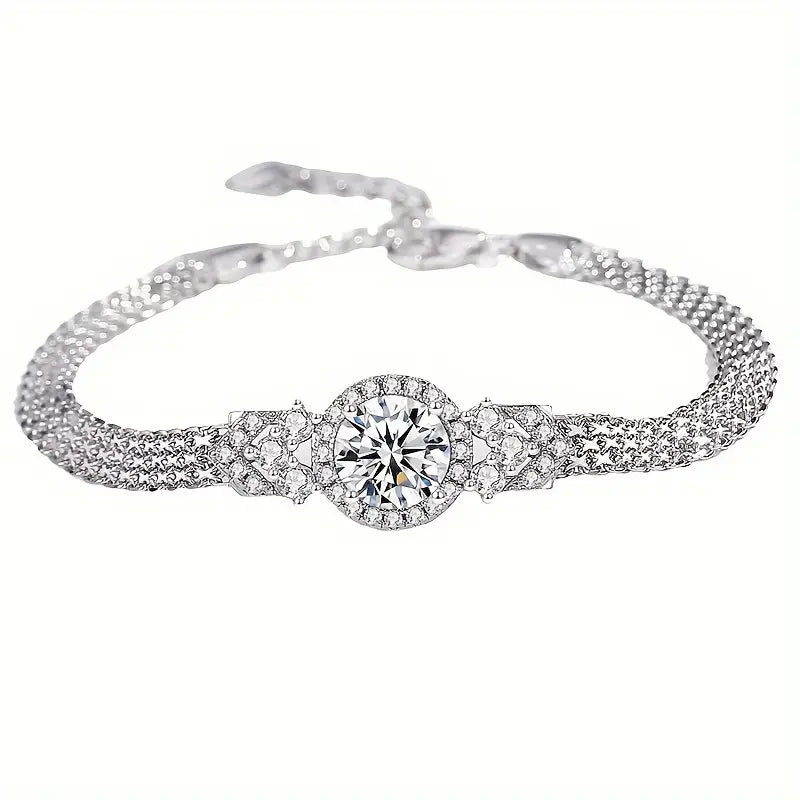 925 Silver 2 Carat Moissanite Cake Bracelet