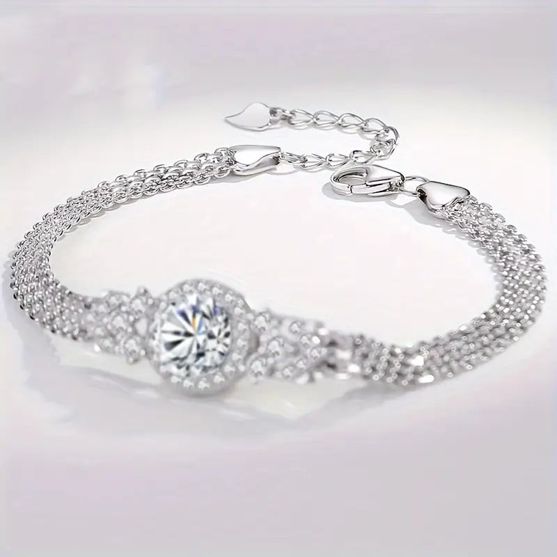 925 Silver 2 Carat Moissanite Cake Bracelet