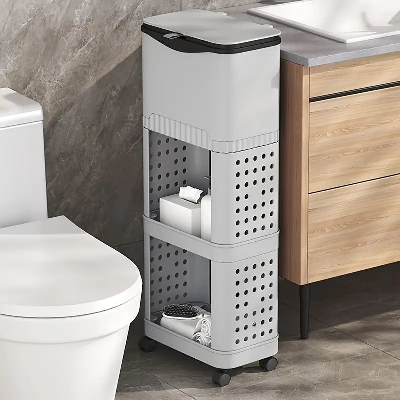1pc Modern Multi-Layer Rolling Trash