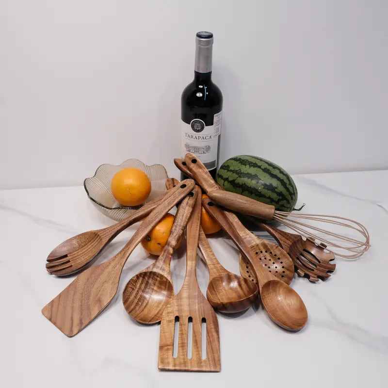 9pcs Curved Square Spatula