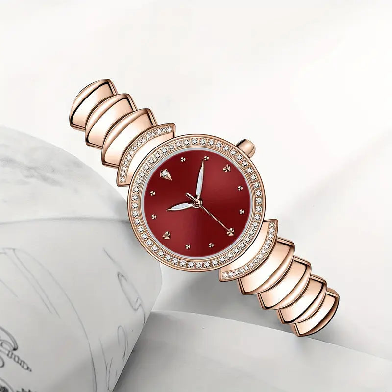 Stylish Women'S Quartz Watch with Stainless Steel Band