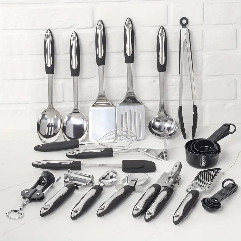 25pcs Stainless Steel Kitchen Utensils Set