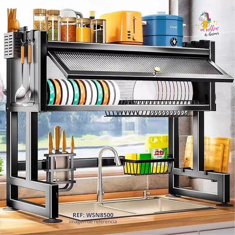 This multi-functional dish drainer
