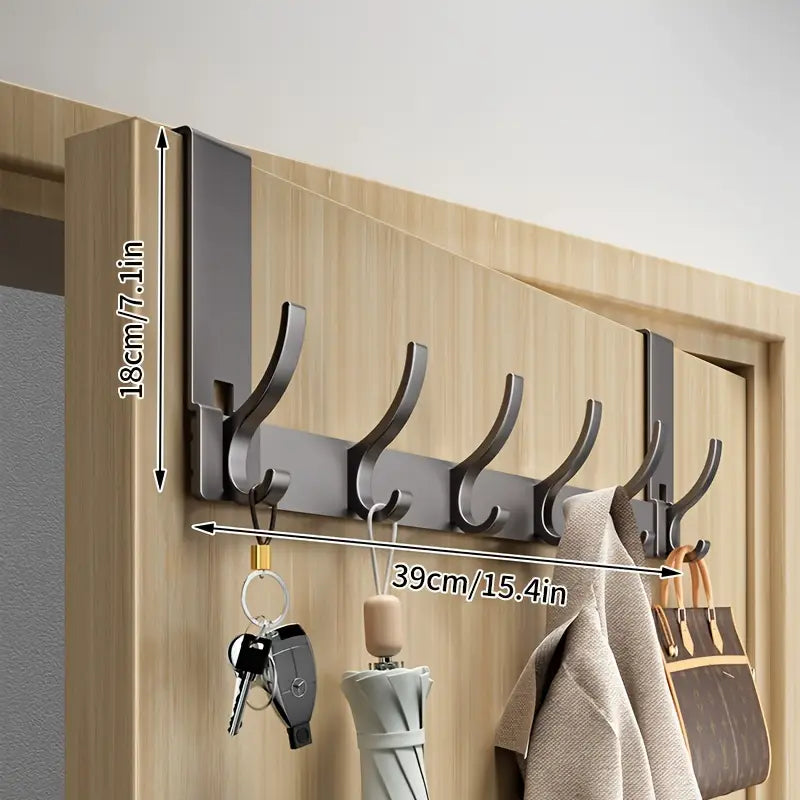 Easy-Install Space Aluminum Over-the-Door Hook