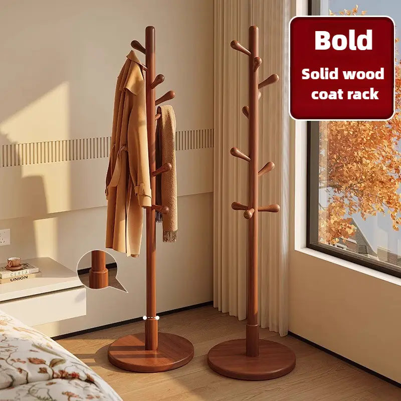 1pc Modern Solid Wood Coat Rack