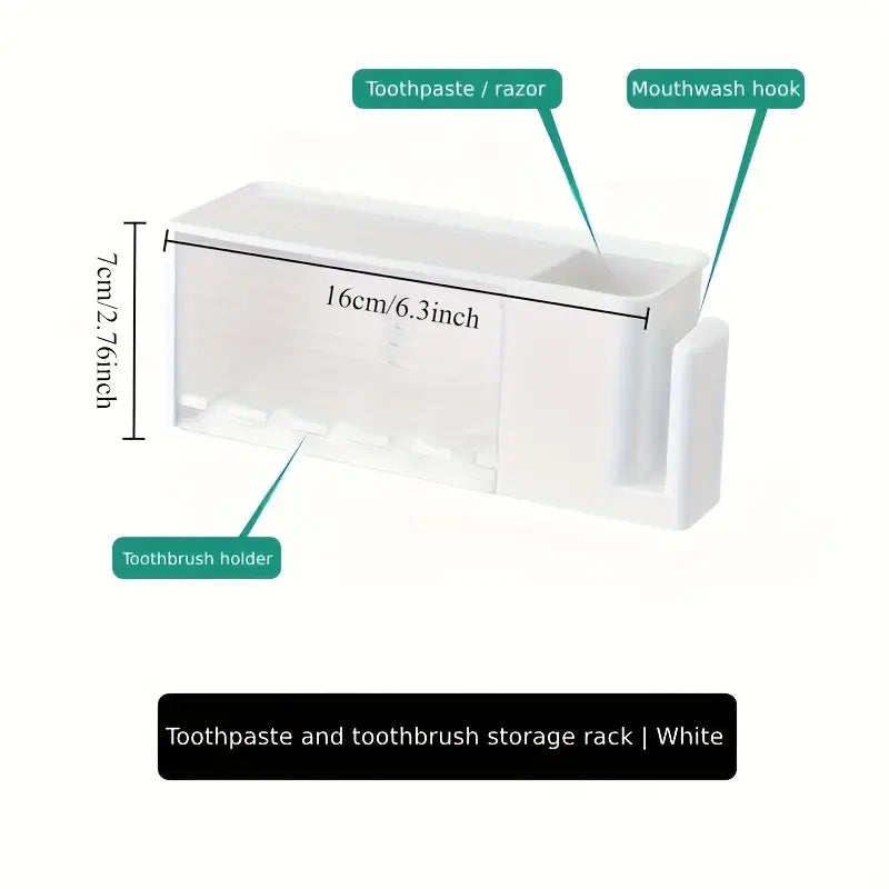 Japanese Minimalist No-Poke Dustproof Toothbrush and Toothpaste Holder