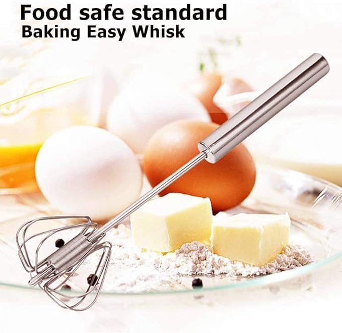 Rotary Egg Beater, Multifunctional Hand Press Mixer, for Making Cake Batter and Beating Eggs, 1 Piece