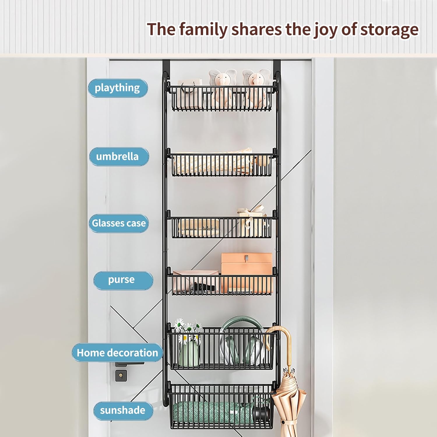 Spice Rack Organizer with Door Hook