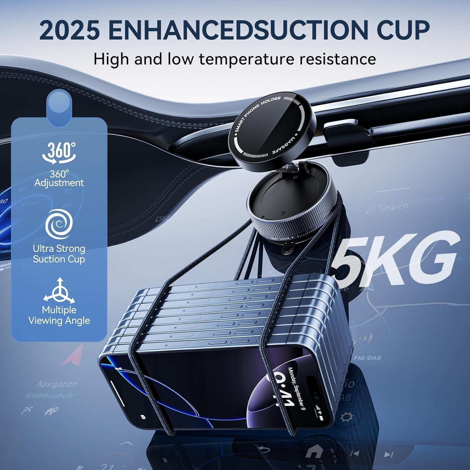 GQ 360° Adjustable Magnetic Car Phone Holder