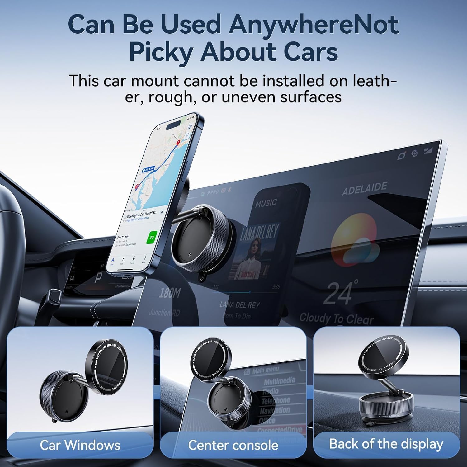 GQ 360° Adjustable Magnetic Car Phone Holder