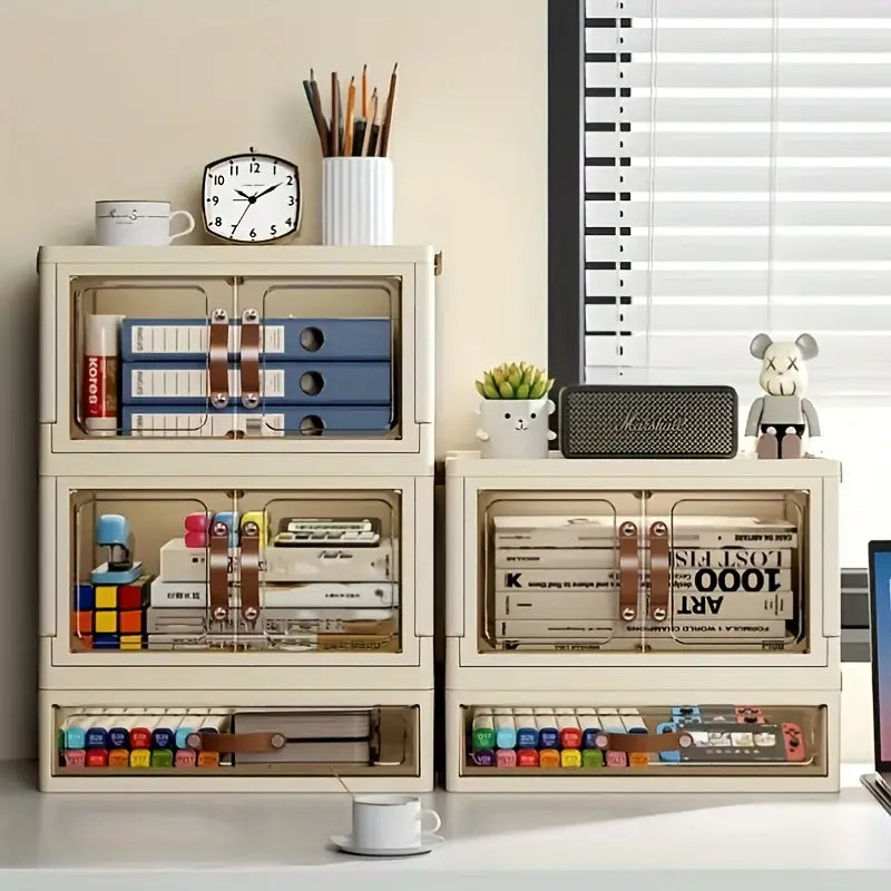2-Tier Foldable High-Capacity Storage Cabinet