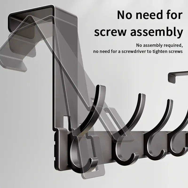 Easy-Install Space Aluminum Over-the-Door Hook