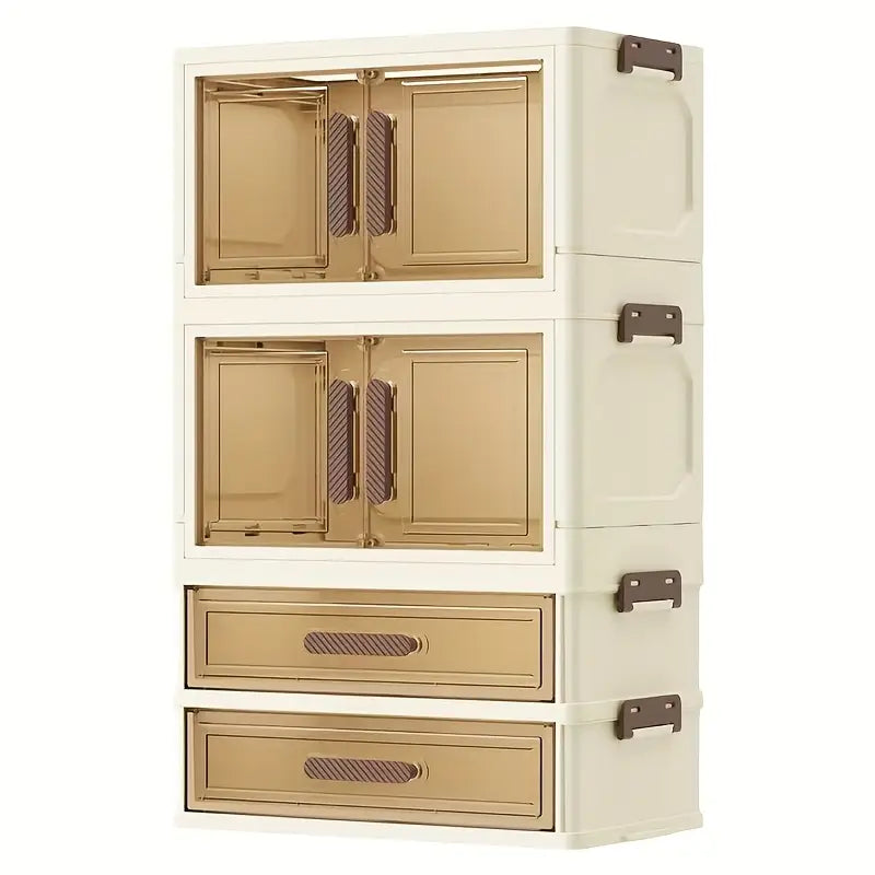 2-Tier Foldable High-Capacity Storage Cabinet