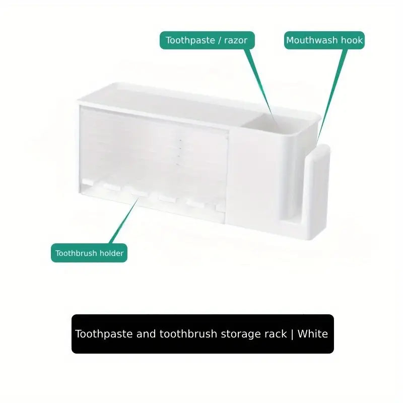 Japanese Minimalist No-Poke Dustproof Toothbrush and Toothpaste Holder