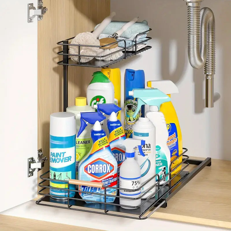 1pc Metal Under-Sink Organizer,