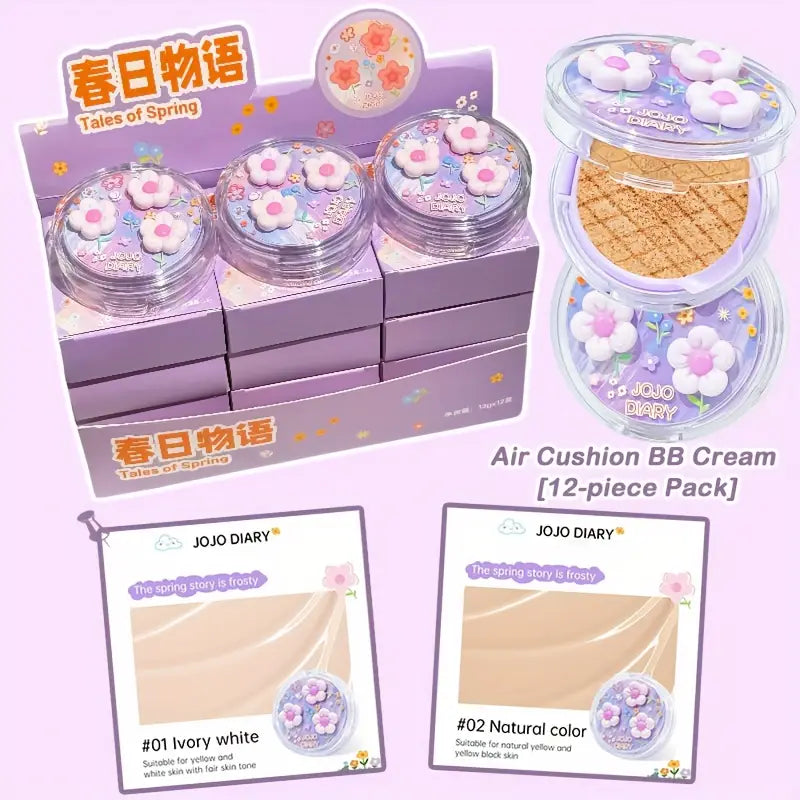 12pcs JOJO DIARY Japanese Kawaii BB Cream Cushion Set