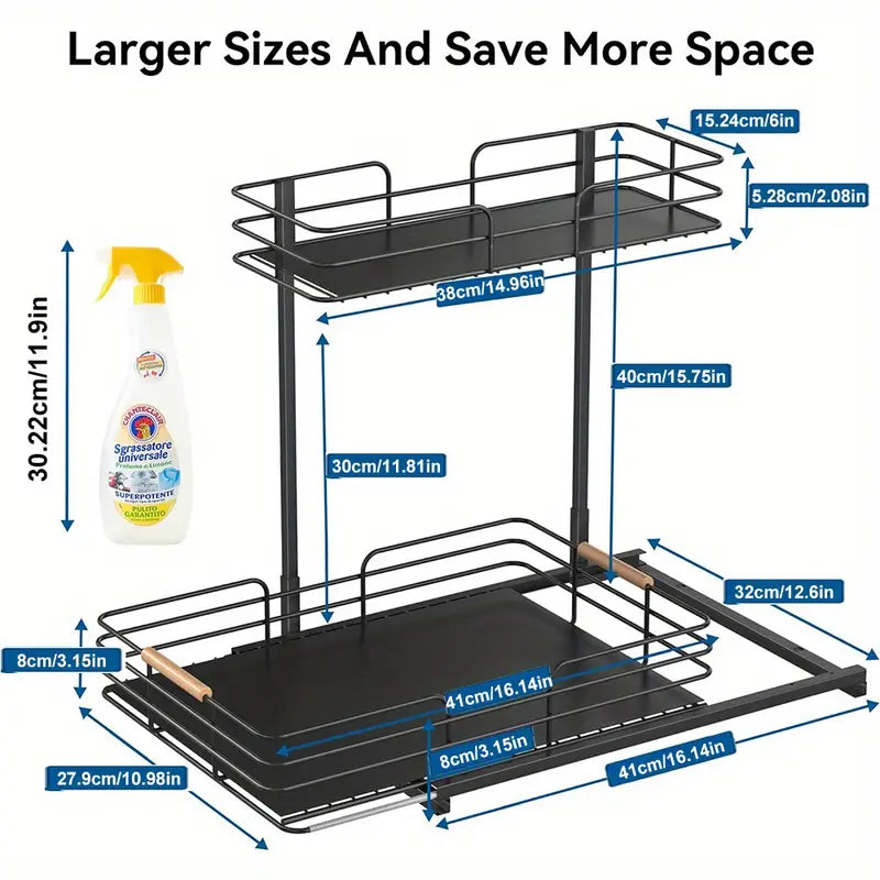 1pc Metal Under-Sink Organizer,