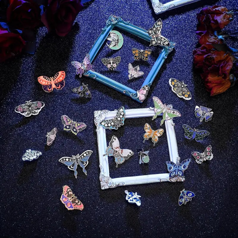 100pcs Butterfly Acrylic Badge Set