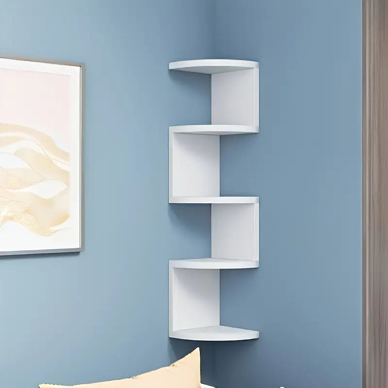 1 White 5-Tier Corner Shelf