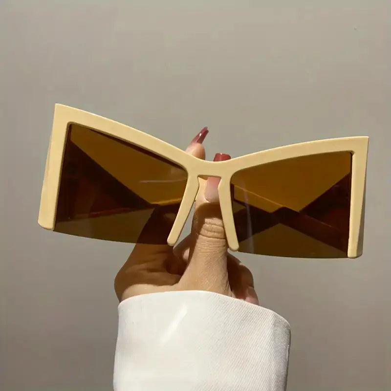 Retro Cat-Eye Semi-Rimless Fashion Glasses
