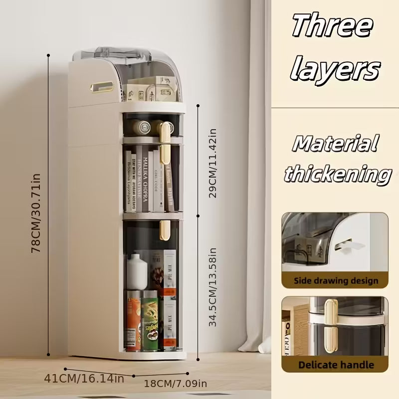 Versatile Multi-Layer Slim Storage Cabinet