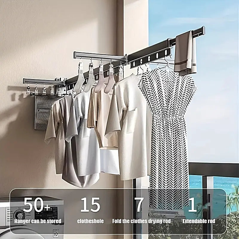 Wall Mounted Clothes Drying Rack