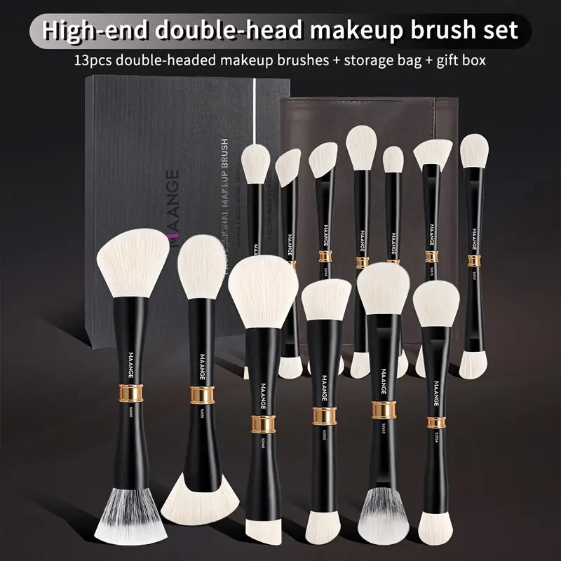 MAANGE 15pcs Professional Makeup Kit Include 13pcs Double-ended Makeup