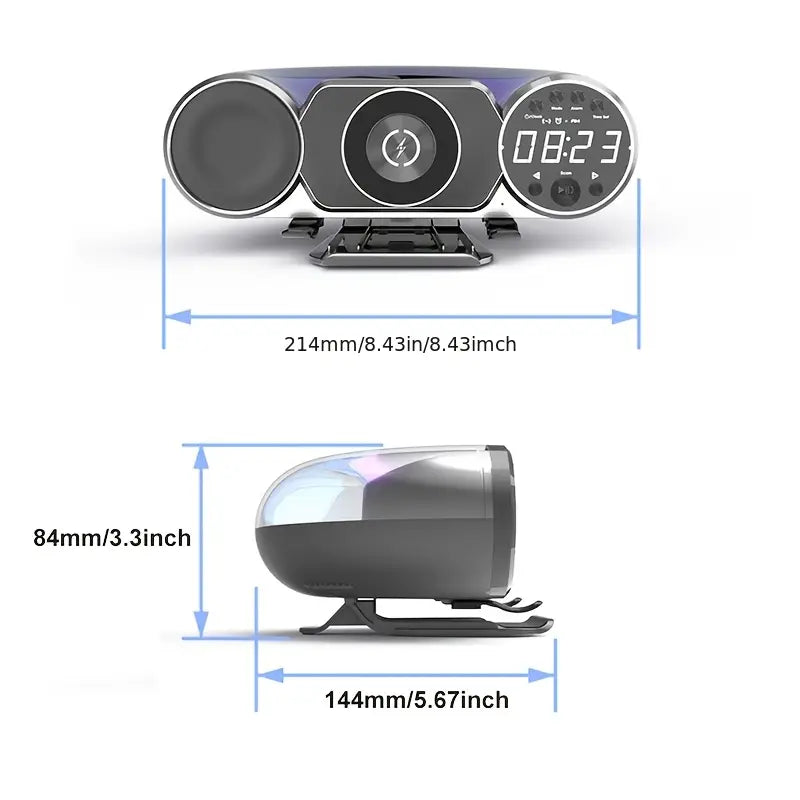 Subwoofer Portable Card-Slot Speaker with Wireless Charging