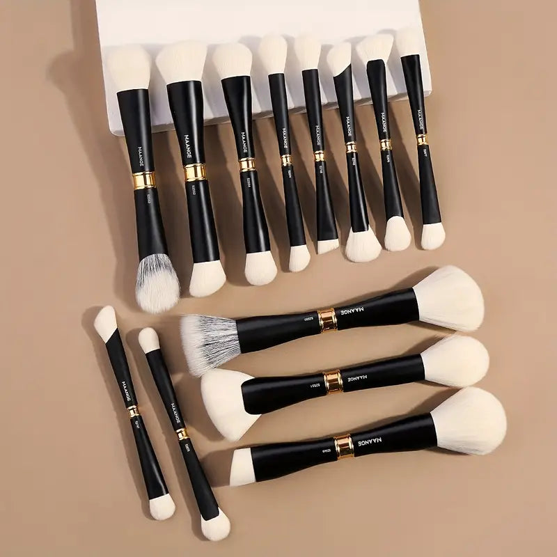MAANGE 15pcs Professional Makeup Kit Include 13pcs Double-ended Makeup