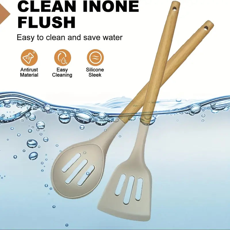 37pcs Non-Stick Silicone Cookware Set with Spatula
