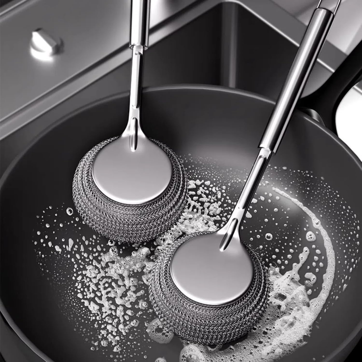 Stainless Steel Pot Brush Kitchen Special Pot Washing
