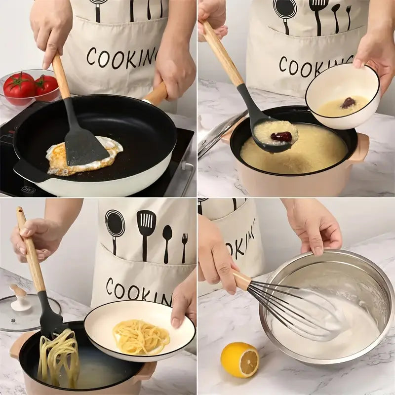 37pcs Non-Stick Silicone Cookware Set with Spatula