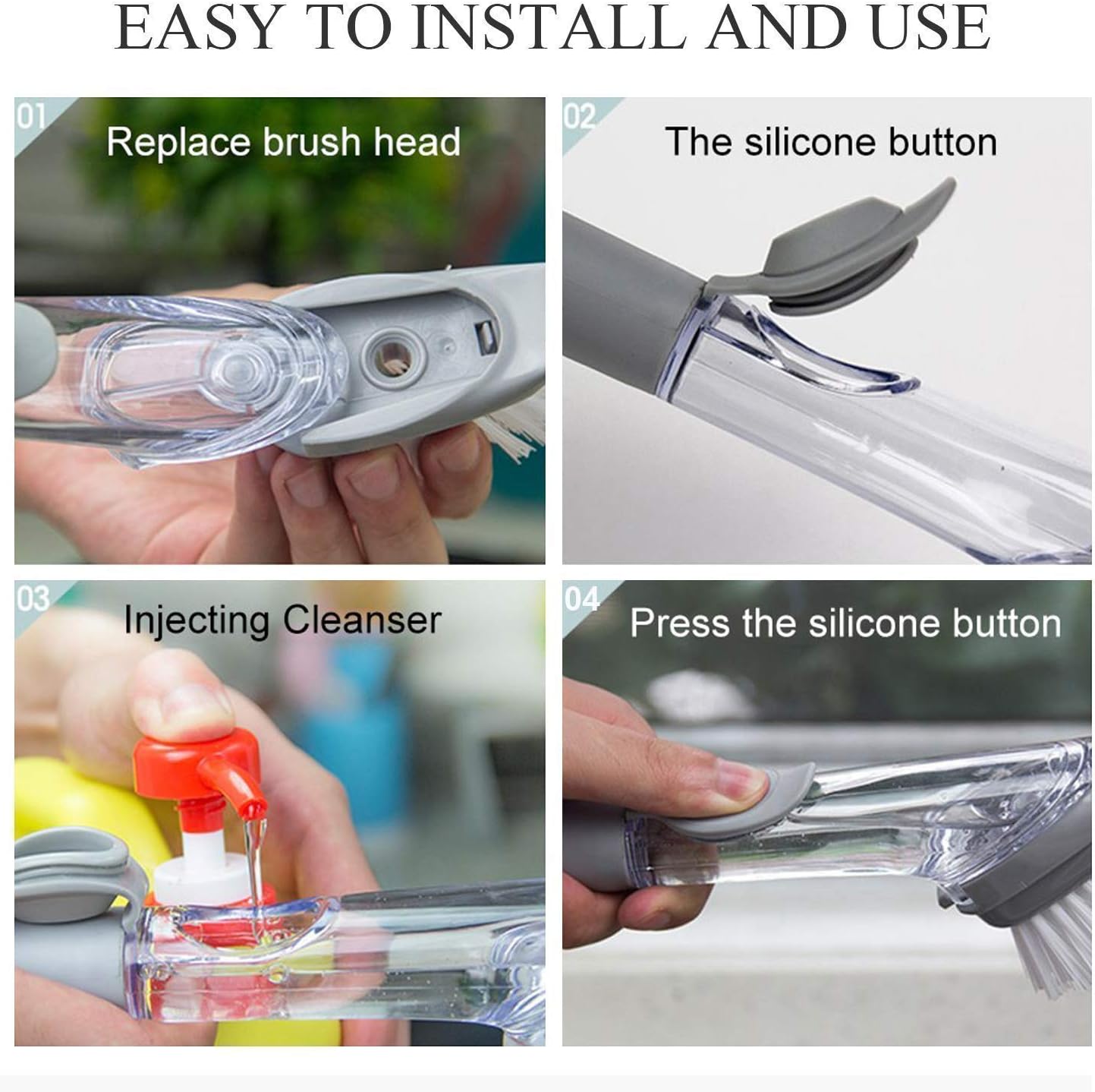 Kitchen Sink Soap Dispenser Brush