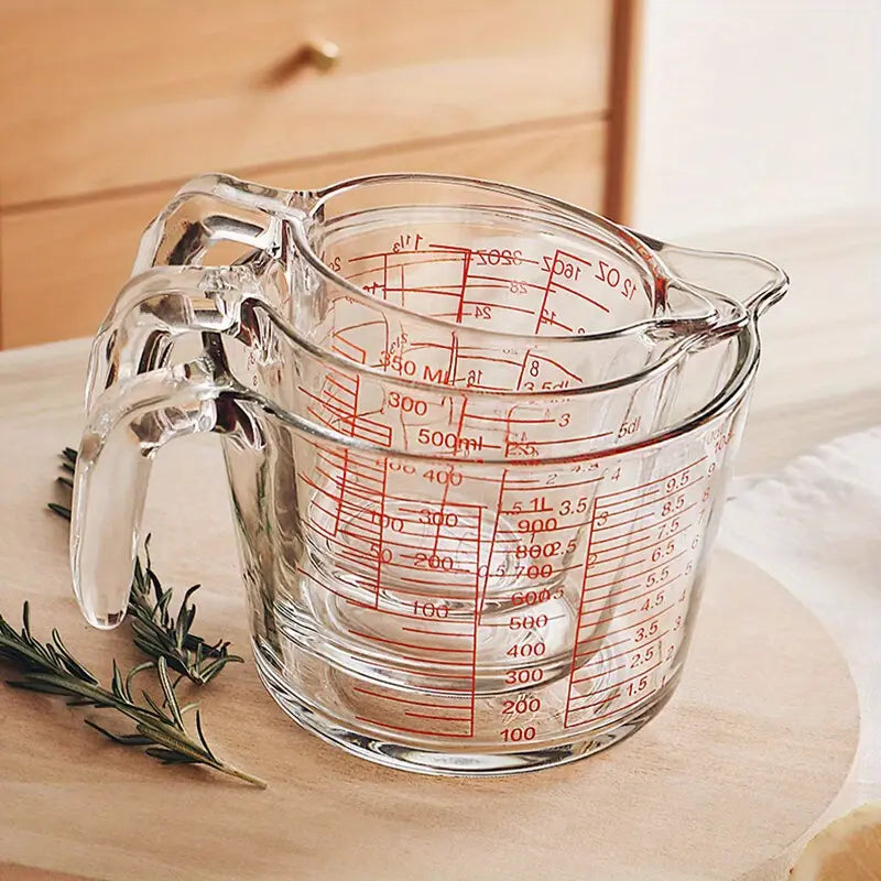 3pcs Glass Measuring Cups