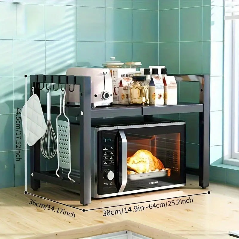 LDQ Adjustable Metal Kitchen Rack, 32-64cm