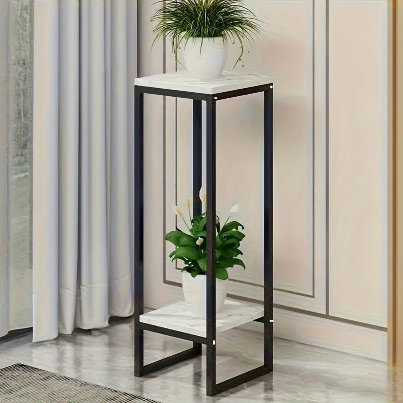 1pc 2 Layers Flower Shelf Storage Shelf Simple Office Bedroom