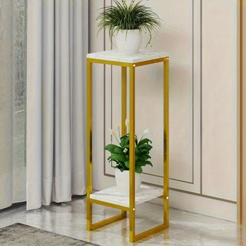 1pc 2 Layers Flower Shelf Storage Shelf Simple Office Bedroom