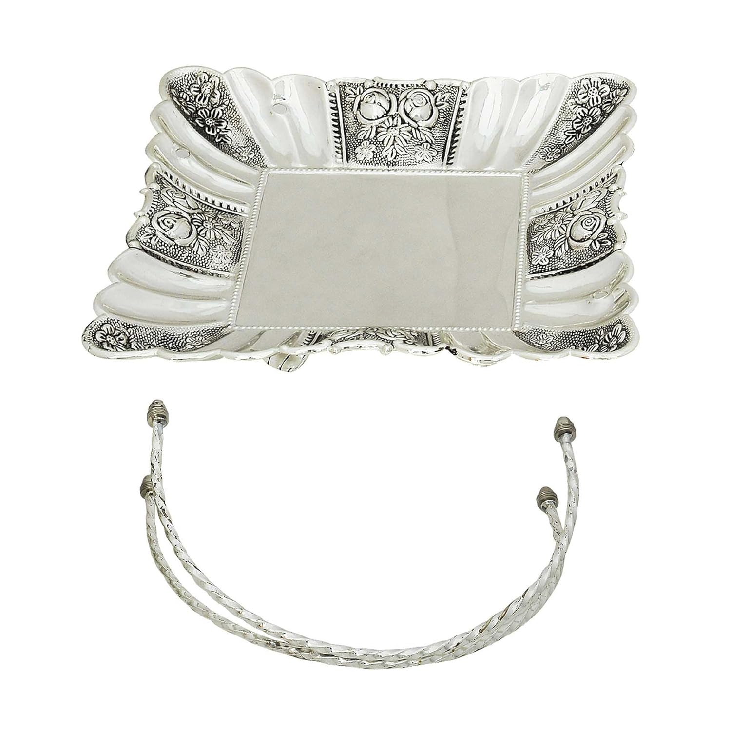 Royal Serving Tray in Silver for Mouth freshener, Sweets