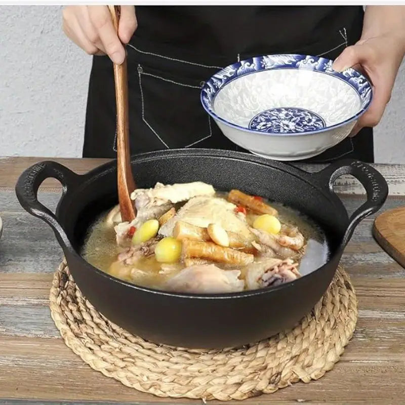 2-Color Options Ultimate Cast Iron Dutch Oven with Dual Handles