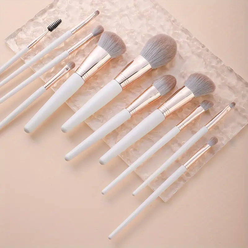 Cross-Border Hot-Selling Makeup Brush Set 11pcs Soft Bristle Loose Powder Brush