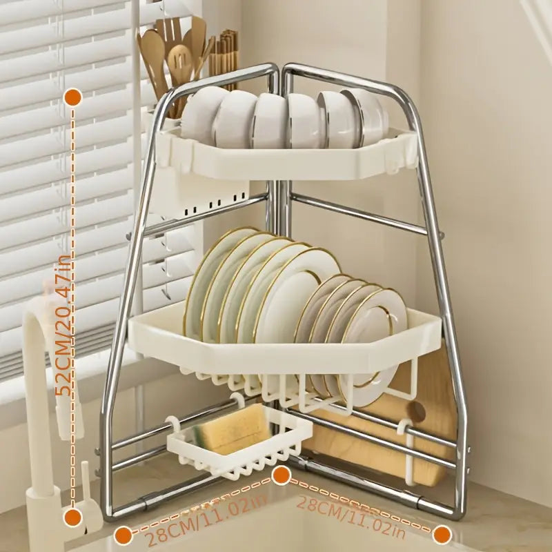 Space-Saving Corner Kitchen Organizer - Heavy-Duty Metal