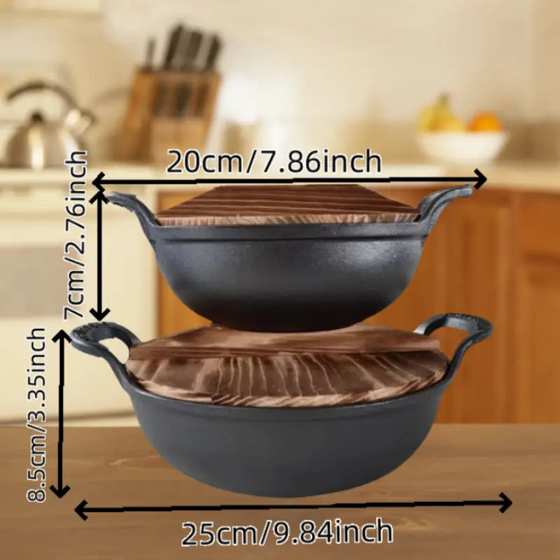 2-Color Options Ultimate Cast Iron Dutch Oven with Dual Handles