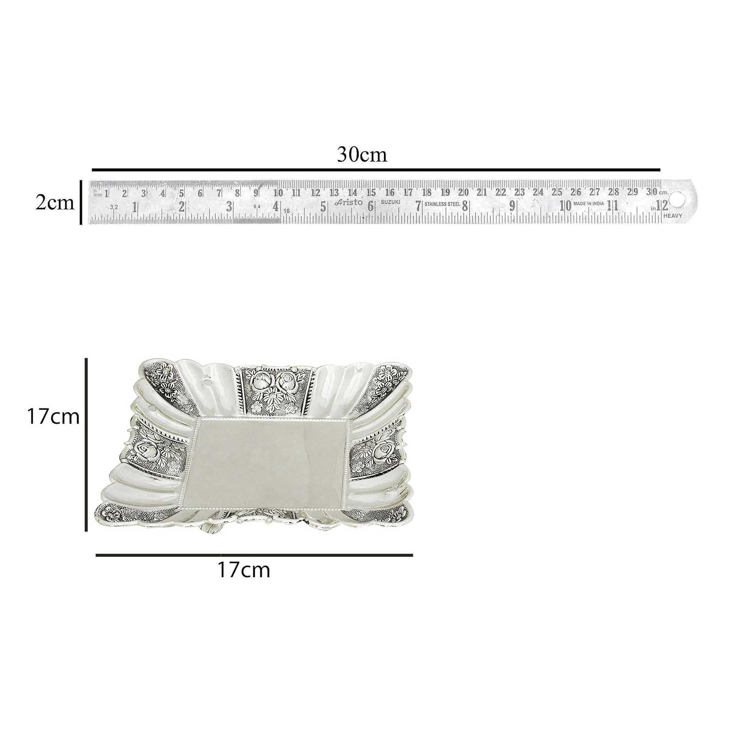 Royal Serving Tray in Silver for Mouth freshener, Sweets