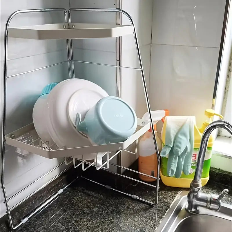 Space-Saving Corner Kitchen Organizer - Heavy-Duty Metal