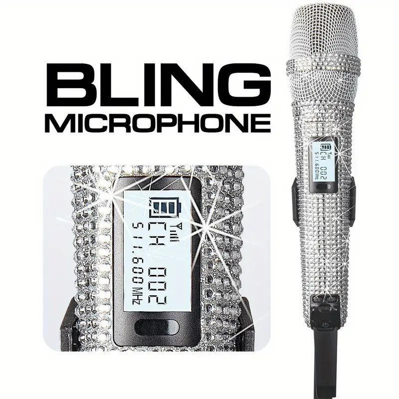 Sparkling Diamond Microphone SKM9000 Pro Singer Crystal